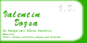 valentin dozsa business card